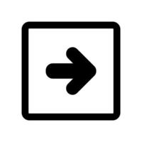 A black and white arrow pointing in the direction of an arrow vector