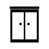 A black and white image of a door with two doors vector