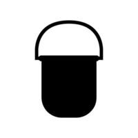 Bucket icon isolated on white background vector