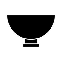A black and white illustration of a bowl vector