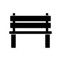 A black and white image of a bench vector