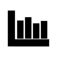 A black and white graph icon on a white background vector