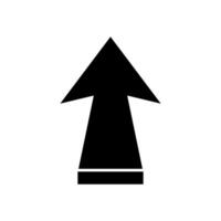An arrow pointing up on a white background vector