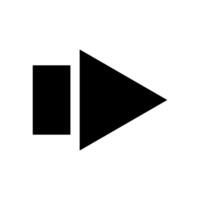 A black and white arrow pointing down on a white background vector