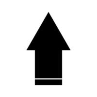 An arrow pointing down on a white background vector