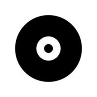 A black and white image of a disk with a circle in the center vector