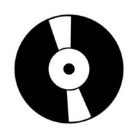A black and white disk icon on a white background vector