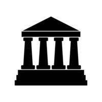 An illustration of a building with columns vector