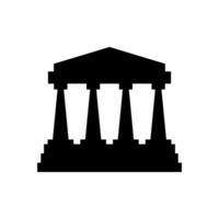 An illustration of a building with columns vector