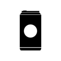 A black and white can of beer on a white background vector