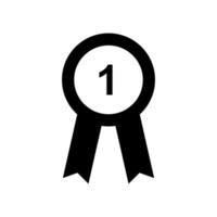 A black and white icon of a number one vector