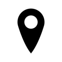 A black pin on a white background vector