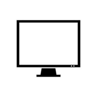 Computer monitor icon illustration vector