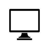 Computer monitor icon isolated on white background vector
