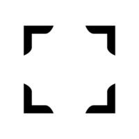 A black and white square with a square in the middle vector