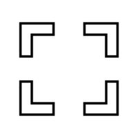 A black and white square with two lines on it vector