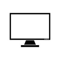 Computer monitor icon isolated on white background vector