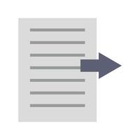 A document with an arrow pointing to it vector
