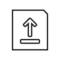 A black and white icon of an arrow pointing up vector