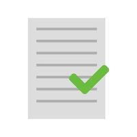 A check mark on a paper document vector