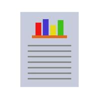 A colorful bar chart on a paper document vector