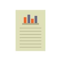 A paper document with a bar graph on it vector