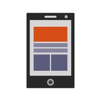 Mobile website design illustration vector