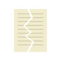 Broken paper icon illustration vector