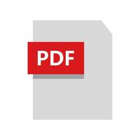 Pdf file icon with red text vector