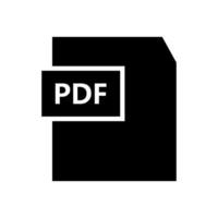 Pdf file icon on white background vector