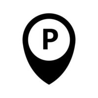 Parking icon on white background vector