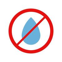 No water sign illustration vector