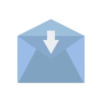 An envelope with an arrow pointing down vector