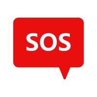 Sos icon in speech bubble illustration vector