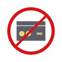 No credit card sign illustration vector