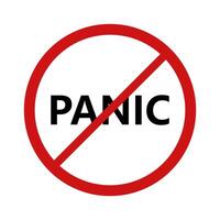 Panic sign on white background vector