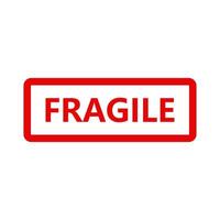 Fragile sign on white background vector