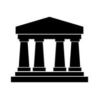 An illustration of a building with columns vector