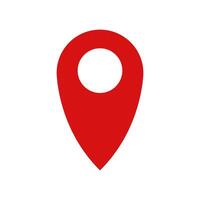 A red pin on a white background vector