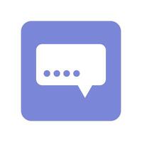 A speech bubble icon on a white background vector