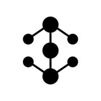 A black and white image of a network of dots vector