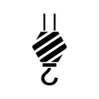 A black and white illustration of a hook vector