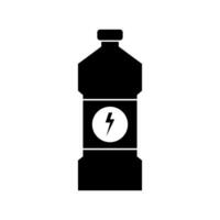 A bottle of water with a lightning bolt on it vector