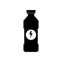 A bottle of water with a lightning bolt on it vector