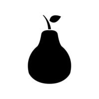 A black and white pear icon on a white background vector