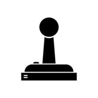 A black and white image of a joystick on a white background vector