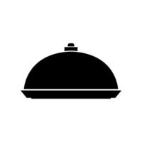 A black and white image of a domed cover vector