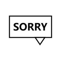 Sorry icon in flat style vector