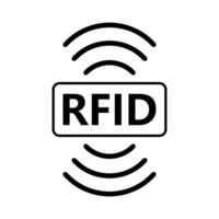 The rfid logo is shown on a white background vector