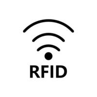 The rfid logo is shown on a white background vector